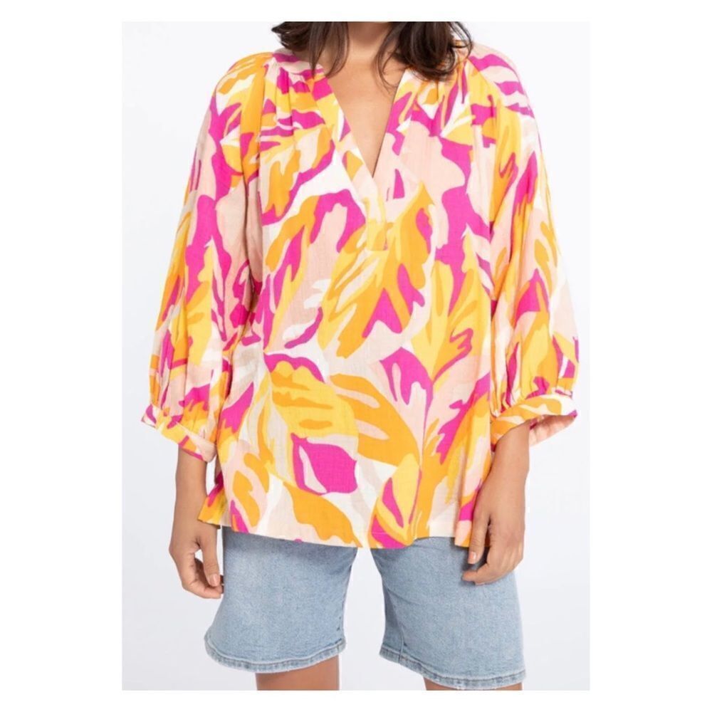 Sanctuary Island Gauze Tunic Make A Splash XL NWT